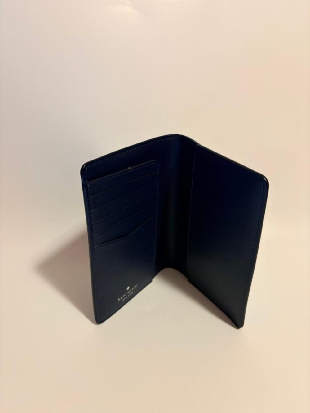 Kate Spade New York Cedar Street Floral Saffiano Leather Passport Holder Blue Tr - Picture 6 of 7
